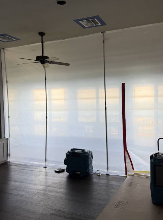 Mold remediation containment by Phoenix Flood and Fire in Parker TX